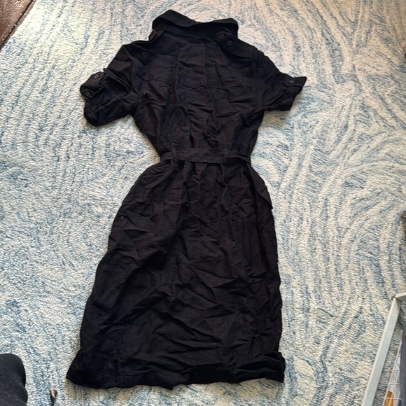 Calvin Klein linen, button-down cargo belted short sleeve dress 4 NWOT - Picture 5 of 5